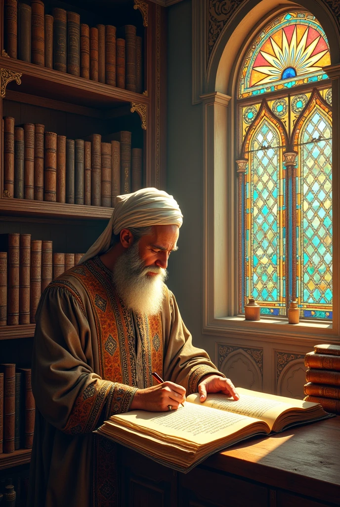 I want a detailed image that represents psychology in Islam in the Middle Ages. Make psychology more visible in that image so that psychology is even more present.