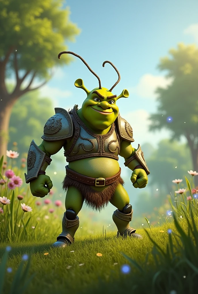 You can make an ant strong by beating Shrek