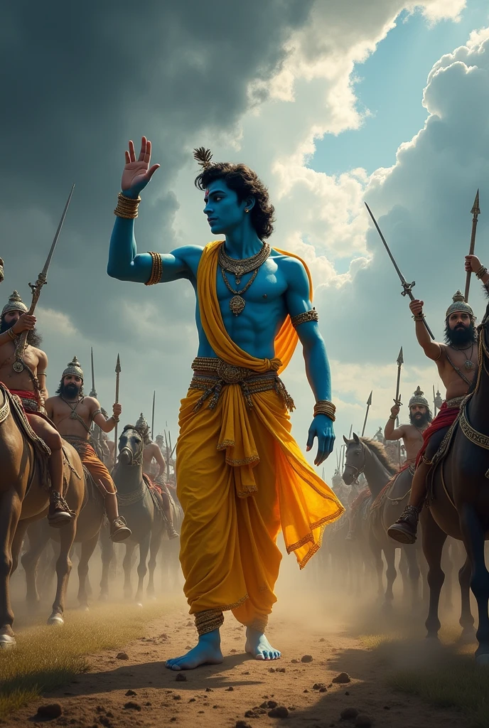 Shree krishan name'lord , danger background ,mahabhart 