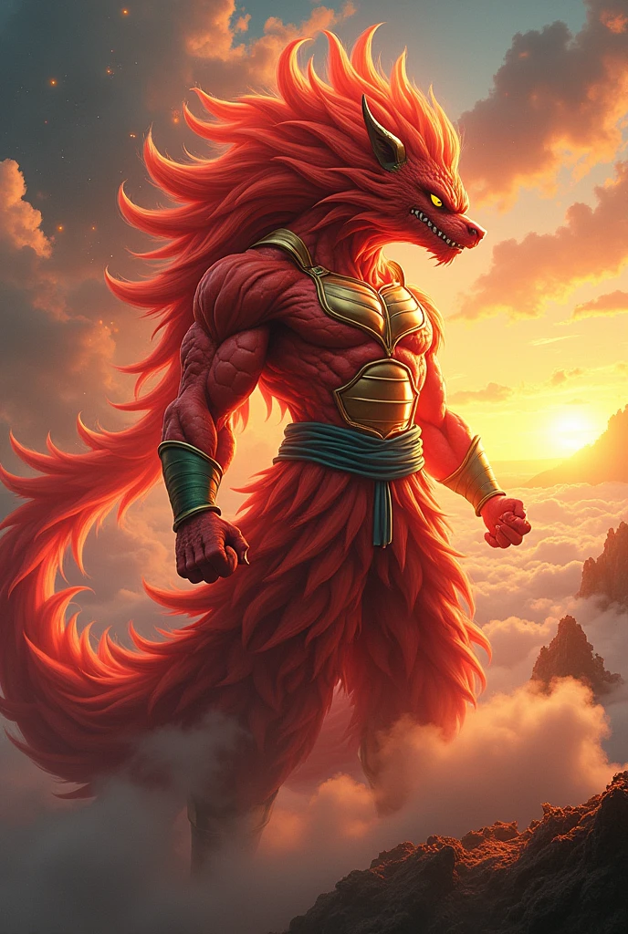 fusion of a super saiyan 4 + dragon