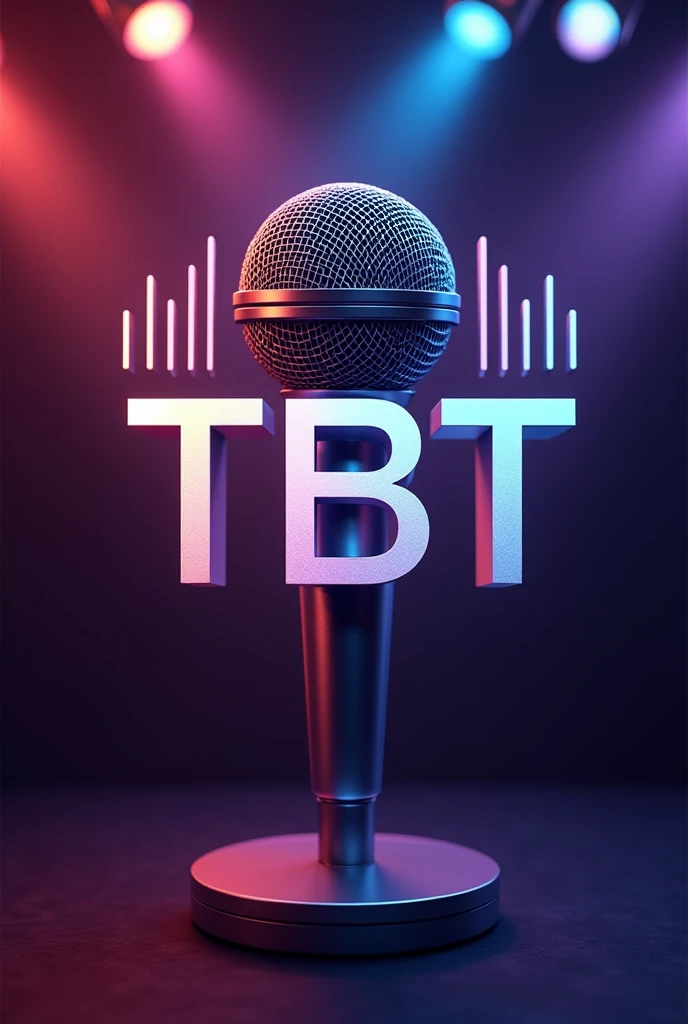 Logo chữ TBT nghề người dẫn chương trình Micro 