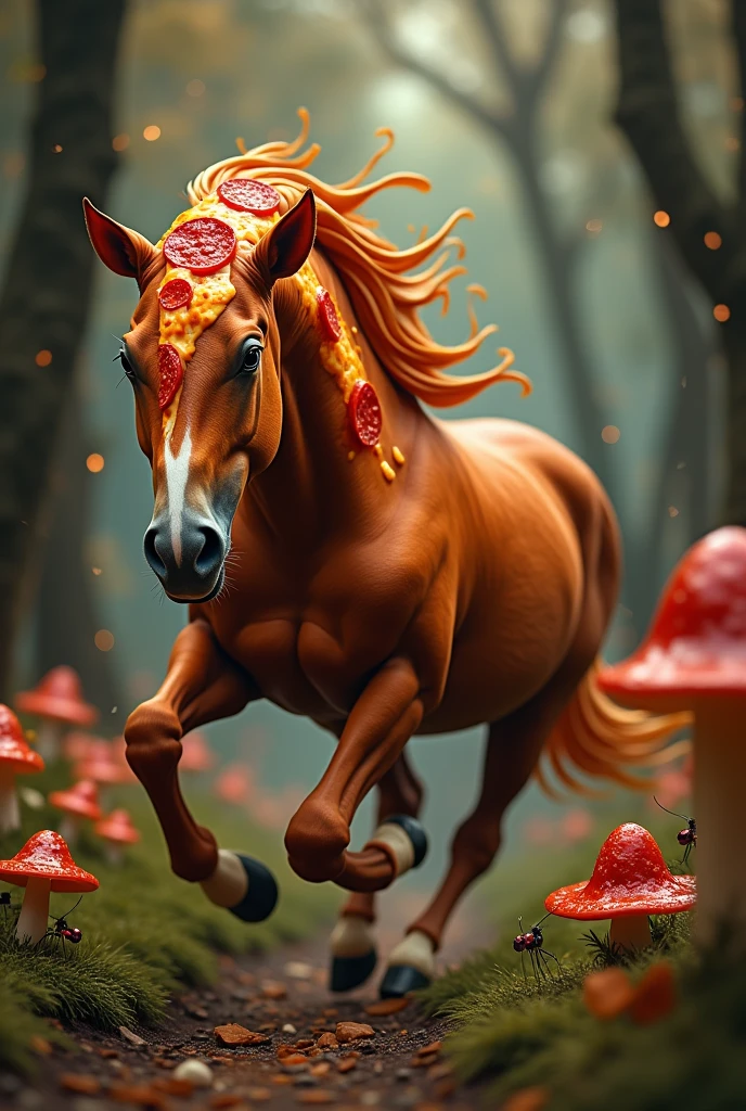 Animal with a peprro head, a horse's body and a rat's tail