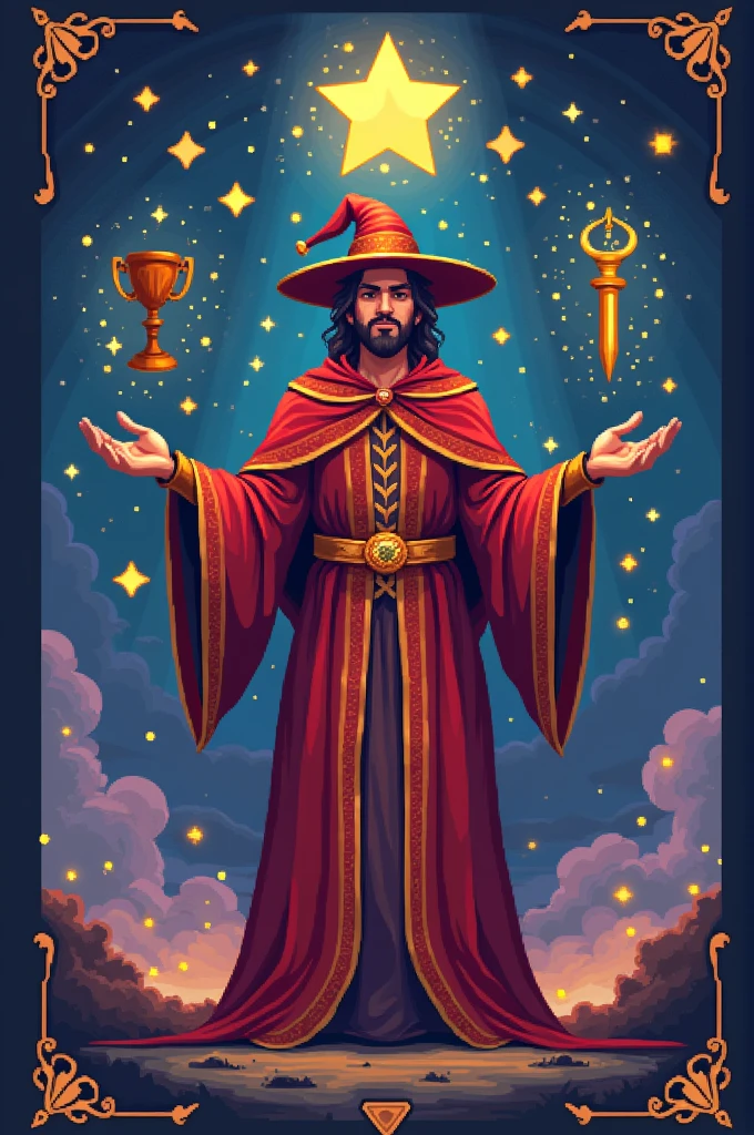 the magician tarot 8bit