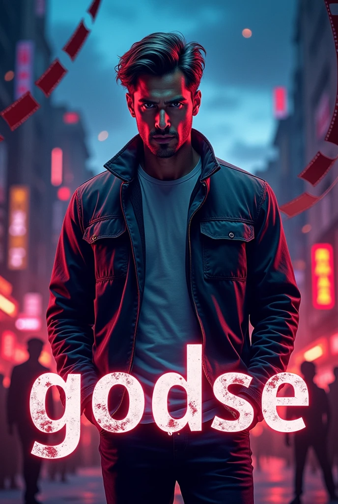 Create a logo named godse film poster and train includes