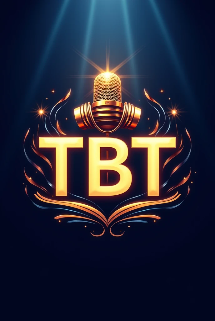 Logo chữ TBT nghề người dẫn chương trình Micro