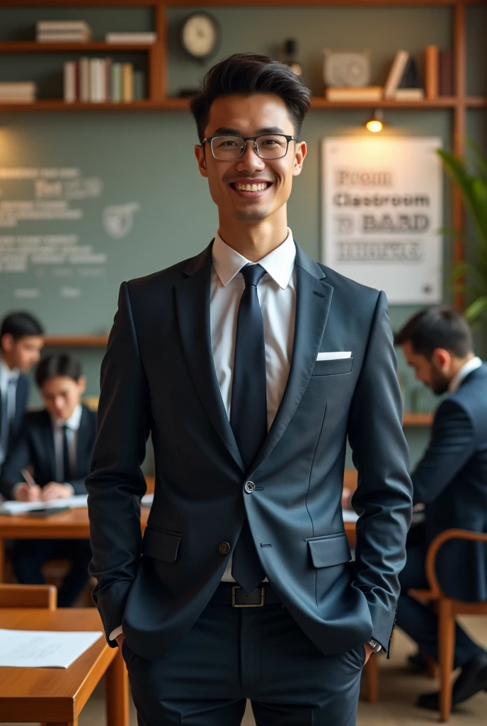 Visual Storytelling with Alumni Success:
- Concept: Feature a split image showing an alumnus in their current successful role in suite(e.g., CEO, entrepreneur) with a "before" shot of them as a student at the MBA college with uniform. Use a headline like, "From Classroom to Boardroom."
- Tagline: "Your Success Story Starts Here