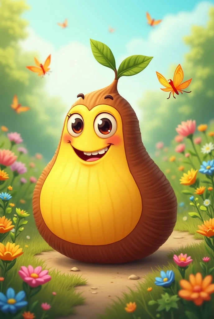character that is a seed created for kids. its name is zoi. it is brown adn yellow color. the seed has no gender