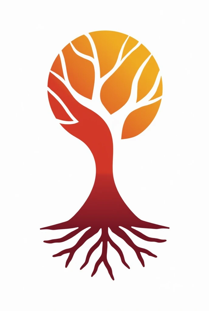 logo for a reception and training center for single mothers that involves these layers - Foundation, trunk, world cup, Roots, red lo, Dome