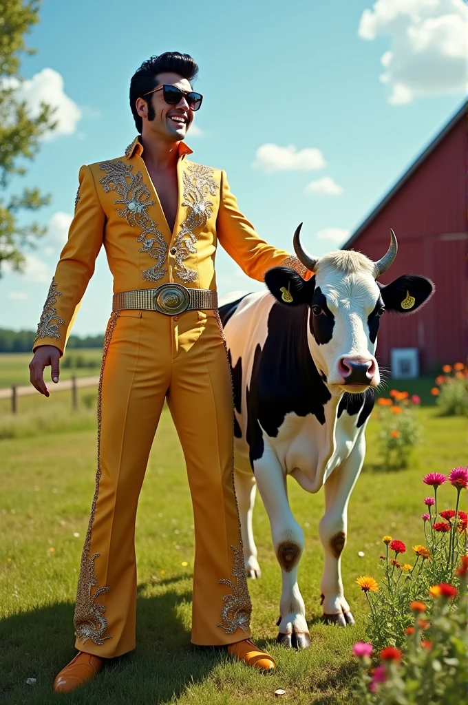 Elvis presley tire du lait dune vache