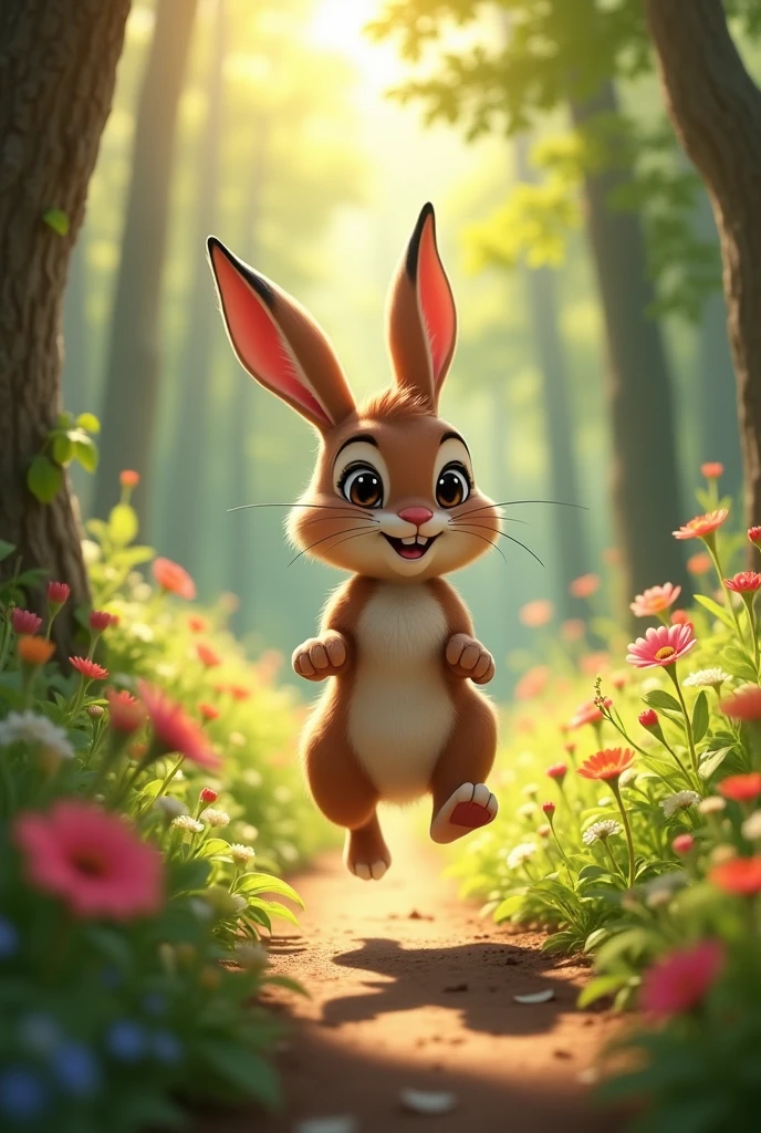 Once upon a time in a peaceful forest, there lived a young hare named Harry who was very fast but also very hasty. He loved to boast about how quick he was and often teased the other animals for being slow.