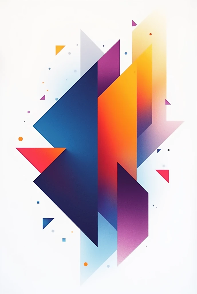 an image to print on a t-shirt, with geometric themes, minimalist, abstracts, with vibrant colors, that is impactful and has a modern look, clean, futuristic and elegant