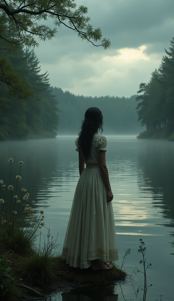 In the early 20th century, I came to this lake with my baby. Distracted for just a moment, I lost sight of my child, who somehow fell into the water. Desperate and distraught, I searched the lake, calling out for my baby, but I was too late. My child was lost to the cold, dark waters."