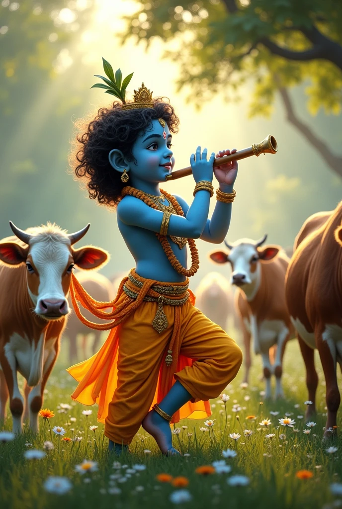 Shree Krishn name 'lord,dark,playing cow