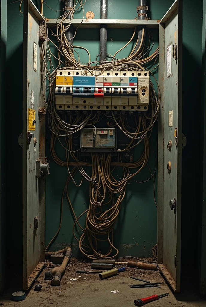 Bad electrical work in distribution box MCB wiing