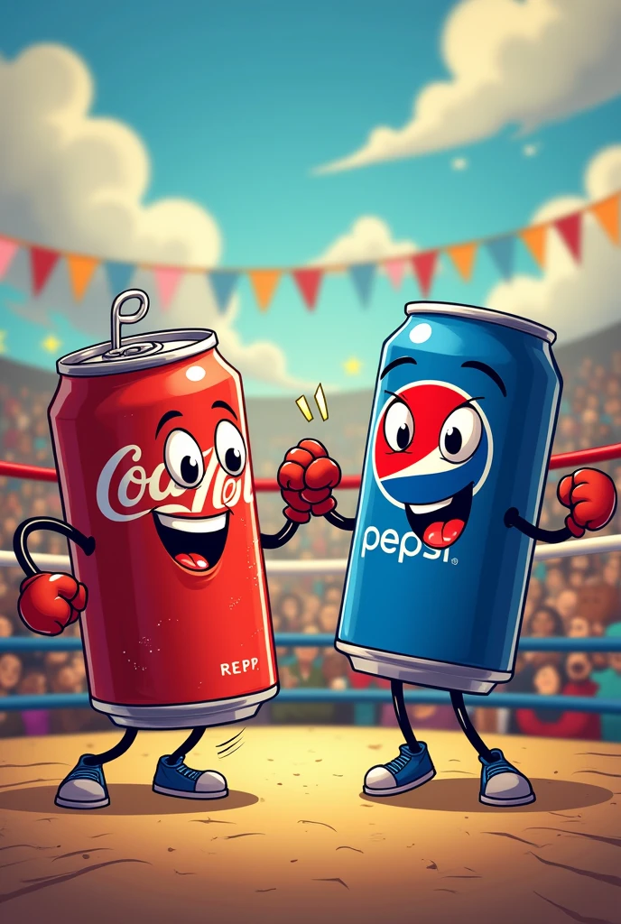 You can make a picture of cartoon coke being beaten by cartoon pepsi.