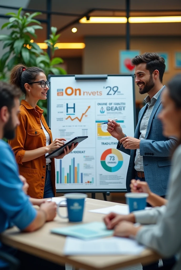 I want to create some images on the topic ‘Effective Marketing Strategies by Healthcare Services’ for my college project. Give me images including online and offline marketing