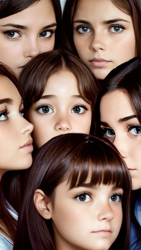 A group of girlsJakub Lejbowicz gathered together focus on the face
