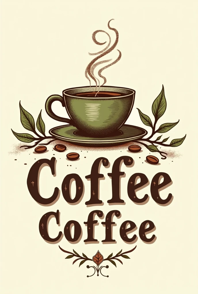 A logo for a rustic coffee shop