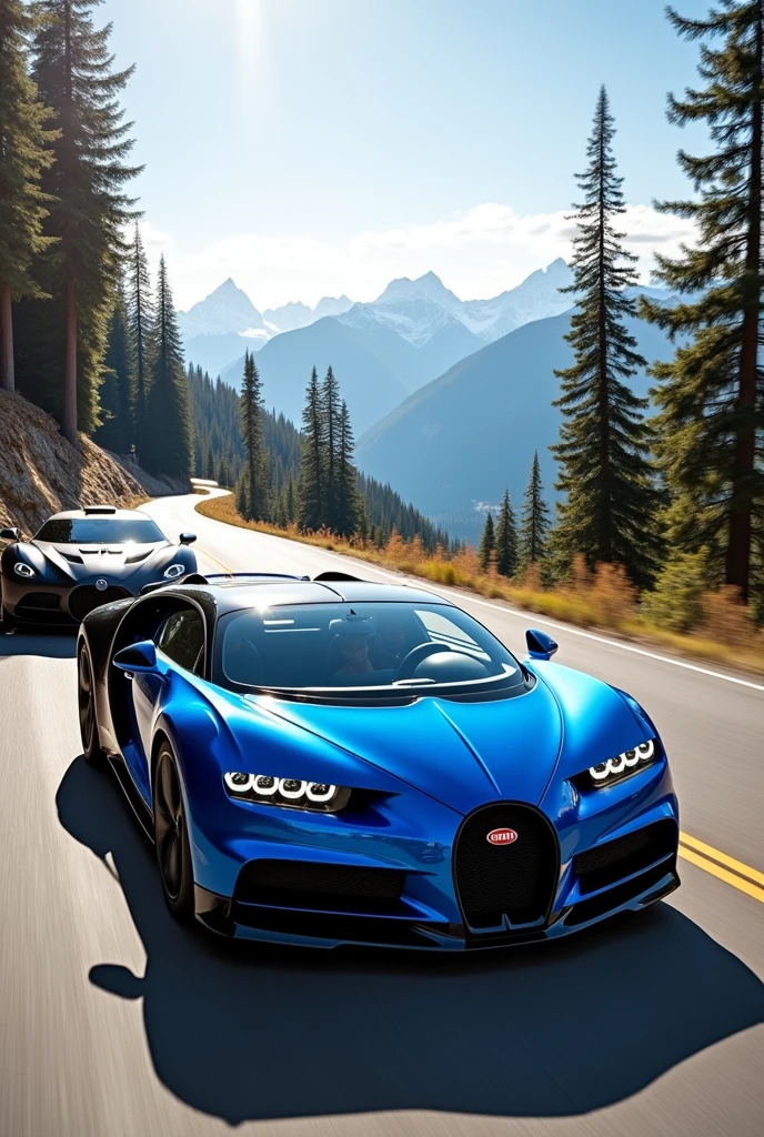 Bugatti and koenigsegg Together on road