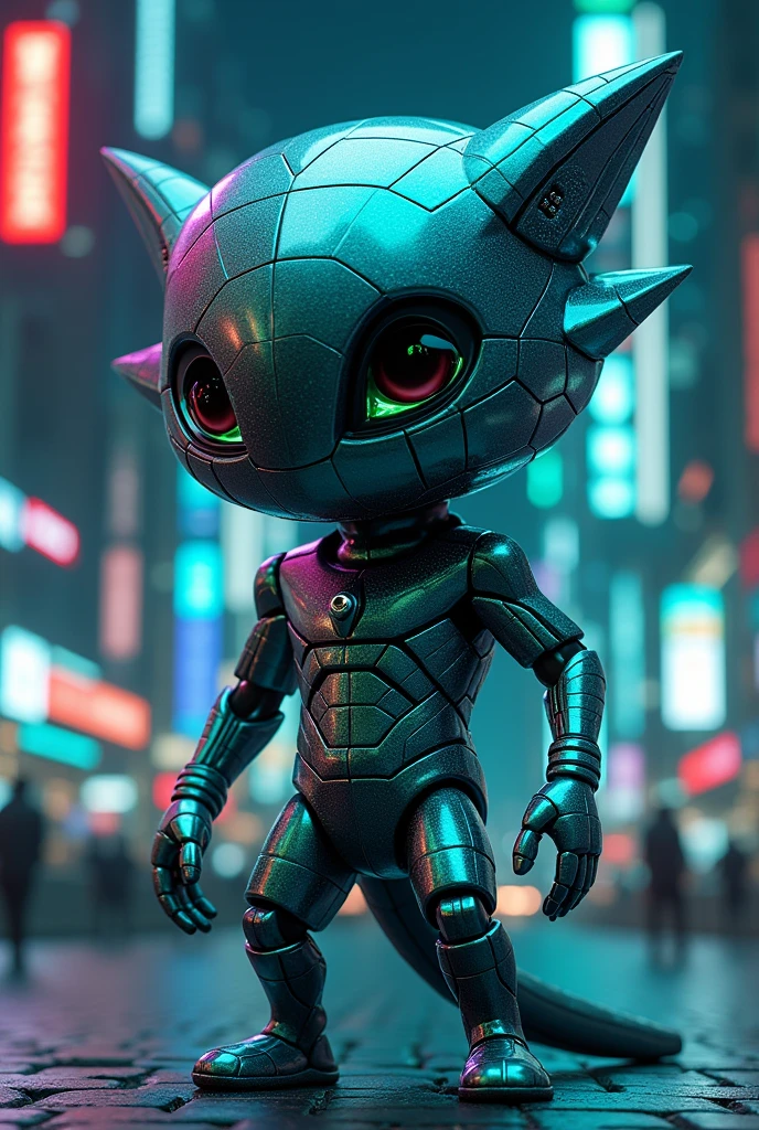This is BLOCX's logo, I need you to Design a mascot for the project based on the colors in that image. Here are some keywords "character/creature, realistic, futuristic, technical elements, AI"