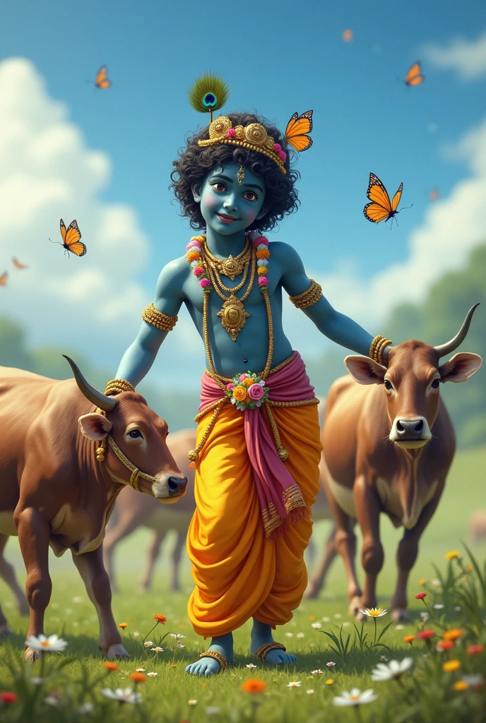 Shree Krishn name 'lord,dark,playing cow