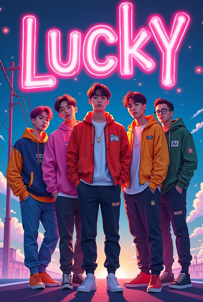 A cover that says [lucky] With the concept of the Korean group ILLIT
