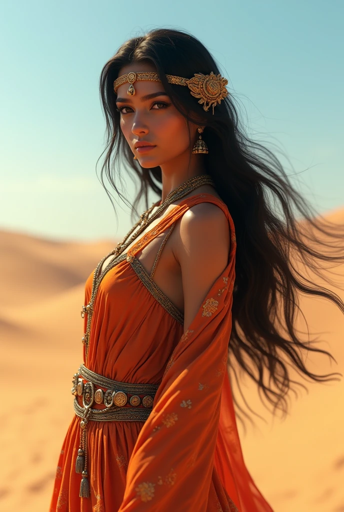desert princess, beautiful young arab girl, 3d model of (ah, Woman) unreal engine 5 4k rendering volumetric lighting by greg rutkowski trending at artstation cgsociety rendered in cinema4D octane redshift blender cycles 8K 3HD photorealistic cinematic dramatic studio lighting highly detailed concept oil painting depth of field blur soft focus shallow dof color scheme contrast black and white style wide realistic intricate portrait photography with canon camera closeup 50mm f2.8 rich lenses, vivid and vibrant colors, High definition, pastel color film, grain, low polygonal background, bokeh