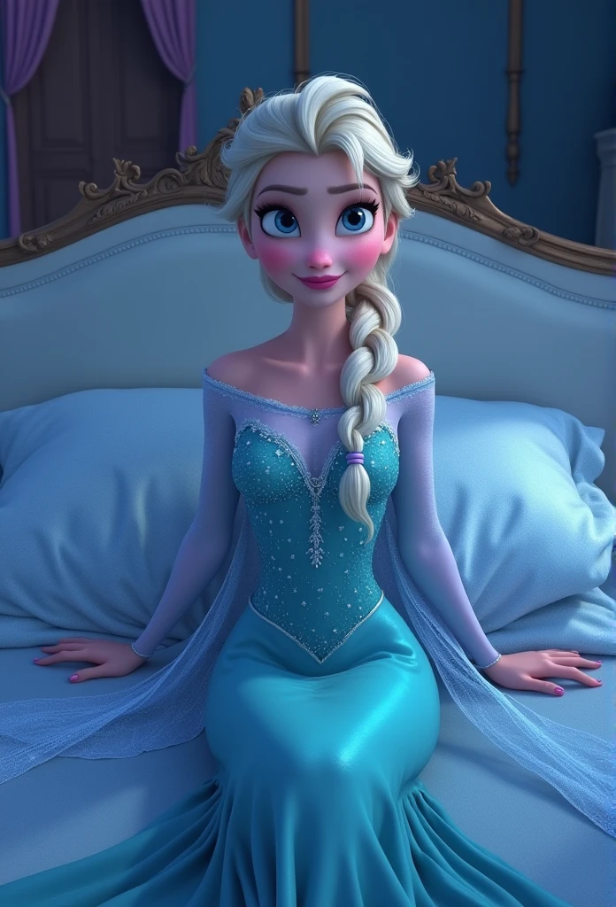 Elsa froze at 18 in bed, legs spread open, pubic-hair, Walt Disney