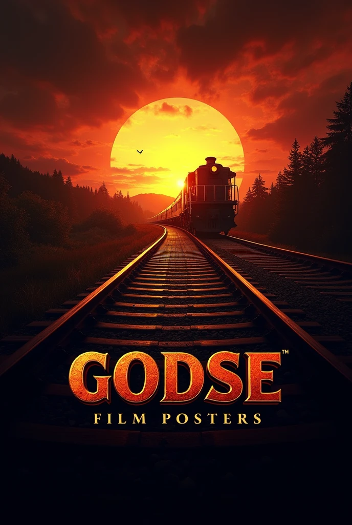 Create a logo named godse film poster and train includes