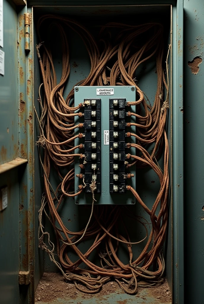 Bad electrical work in distribution box