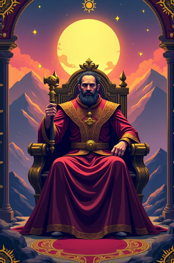 the emperor tarot 8bit 