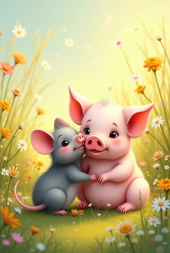 make a little mouse loving a little pig