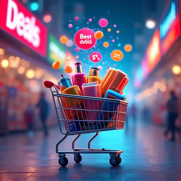 make an image for a collection about the best deals, for an e-commerce store 600 by 600 px