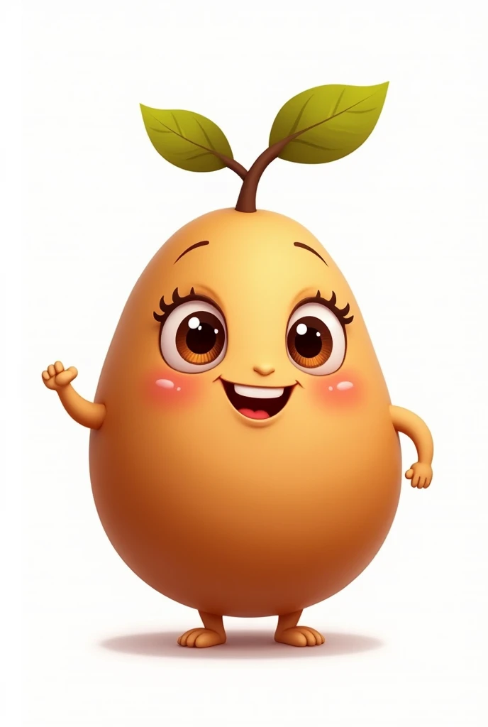 character that is a seed created for kids. its name is zoi. it is brown and caramel color. with no background 