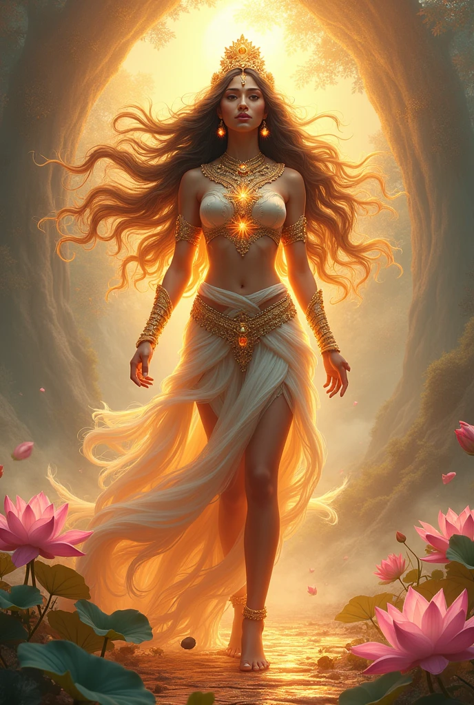 Durga devi standing as nude