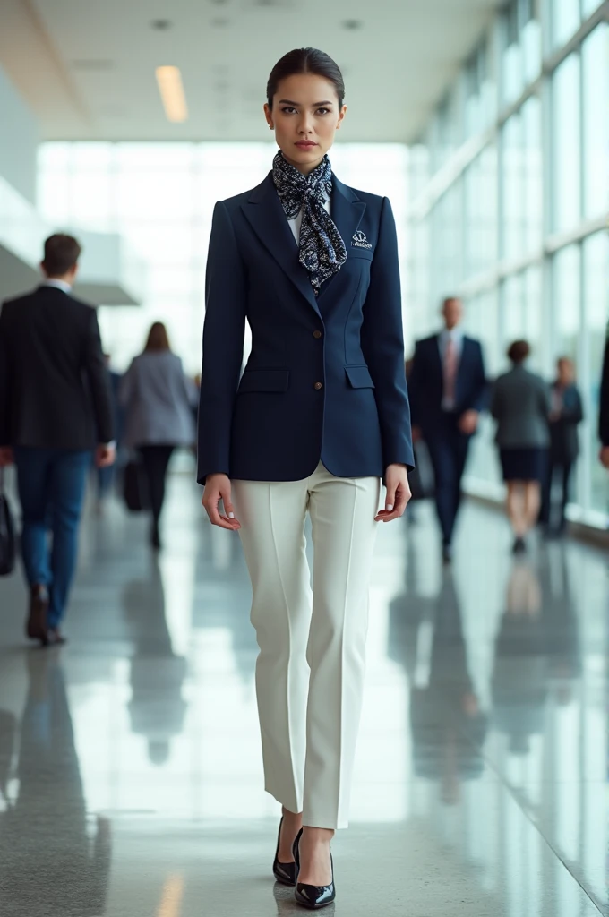 Create an airline uniform with the name Atlantic
