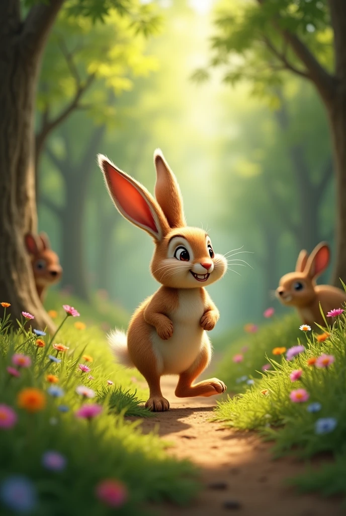 He loved to boast about how quick he was and often teased the other animals for being slow.