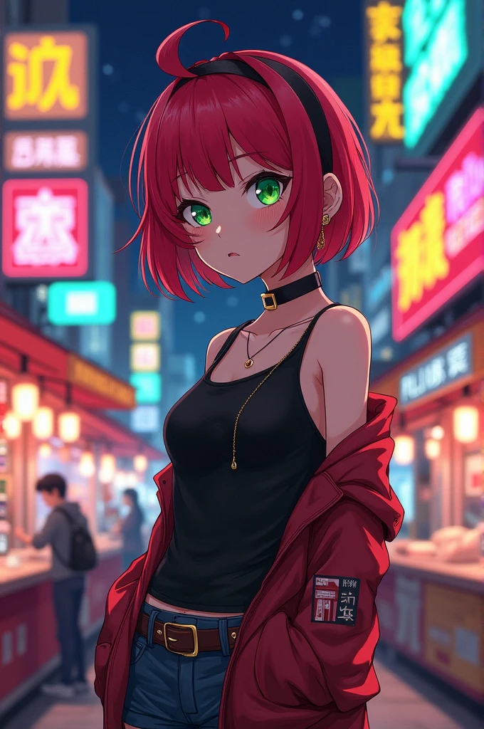 Anime woman with short hair that the image says Guadalupe