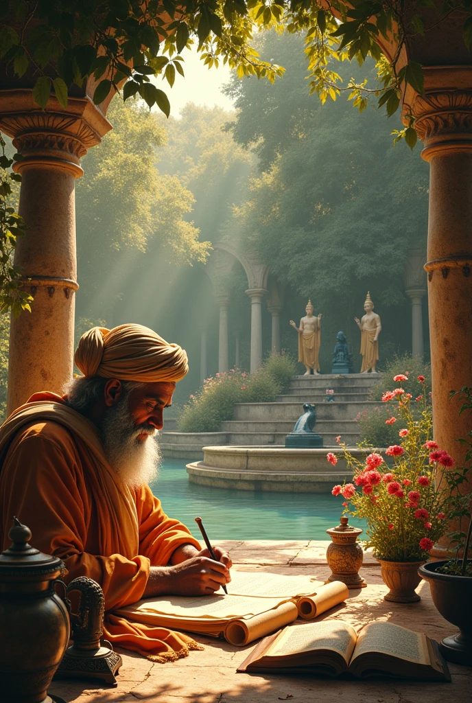 I want an image that represents the advancement of psychology in India in the Middle Ages
