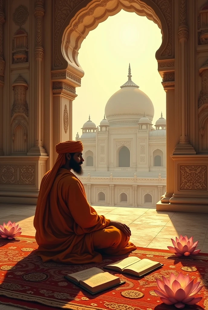 I want an image that represents psychology and its progress in India in the Middle Ages