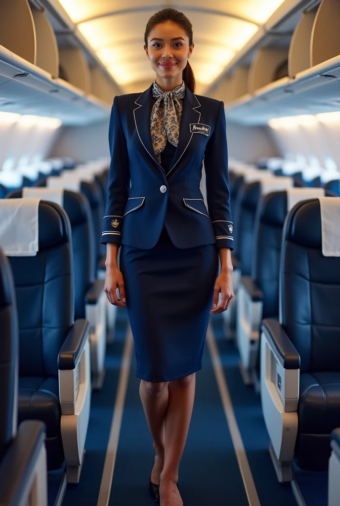 Create an airline flight attendant uniform named Atlantic