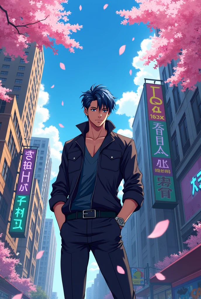 Anime of a man with short black hair that the image says Nelson