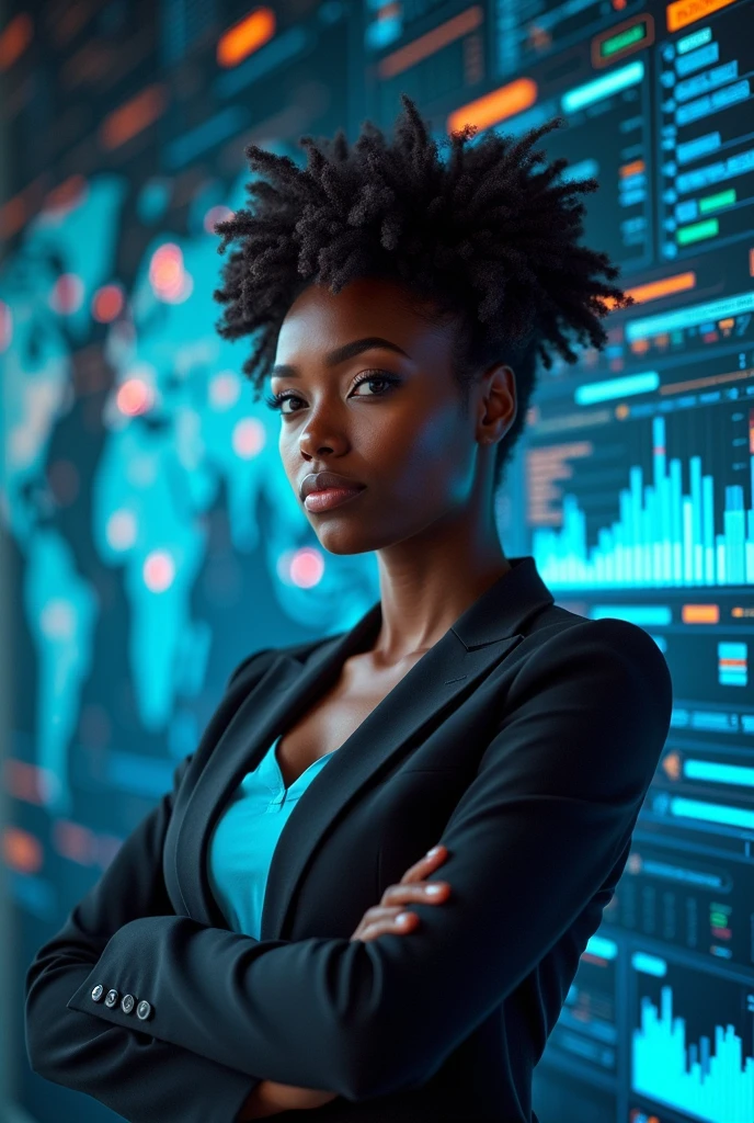 
Cover Concept:

Background: A high-tech grid or network with dynamic elements representing the logistics industry, featuring subtle icons or infographics related to logistics.
Central Image: A powerful image of black women leading a team through complex logistics scenarios, perhaps with digital overlays illustrating their strategic impact.

convey strength and leadership.