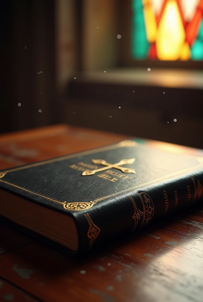 Black closed bible