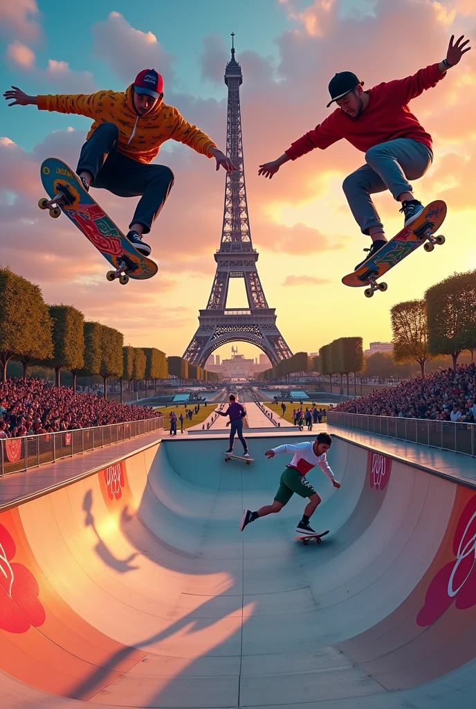What is the best image they are getting for the 2024 Olympics in skateboarding?