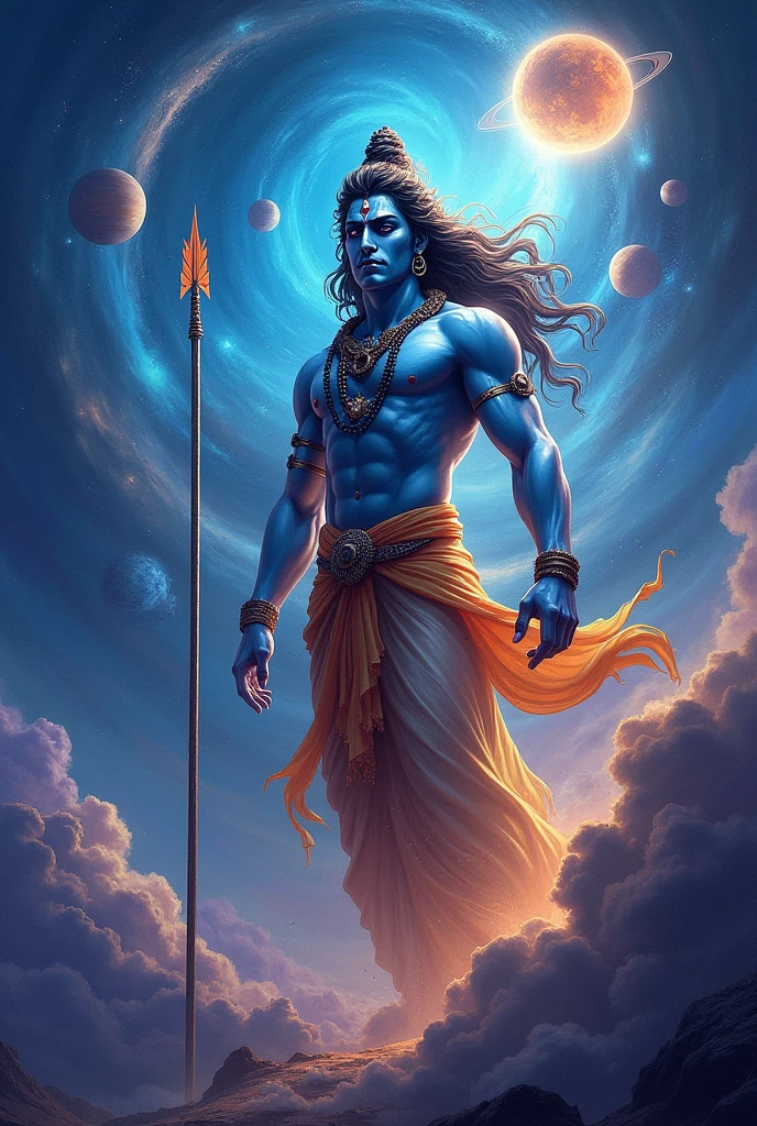 Shiv shankar  name's lord ,danger photo ,planet ,with arrow 