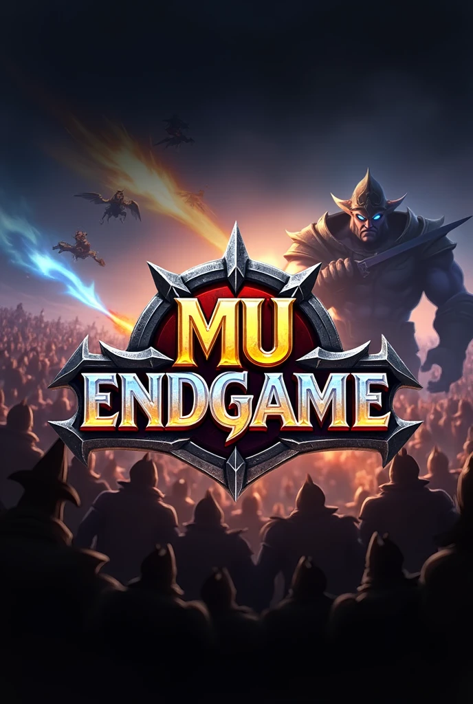 Logo with the name MU ENDGAME 6.3 where in a world of battles the online player needs to fight to win and be the best among players and bosses