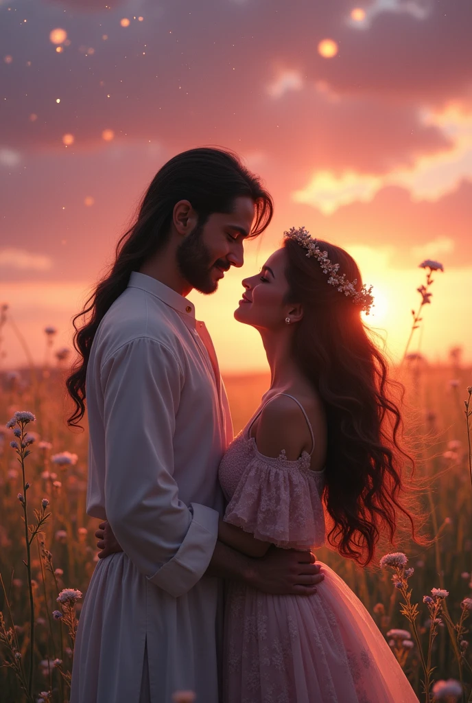 Create a image in which salik loves tawqa and her names as well