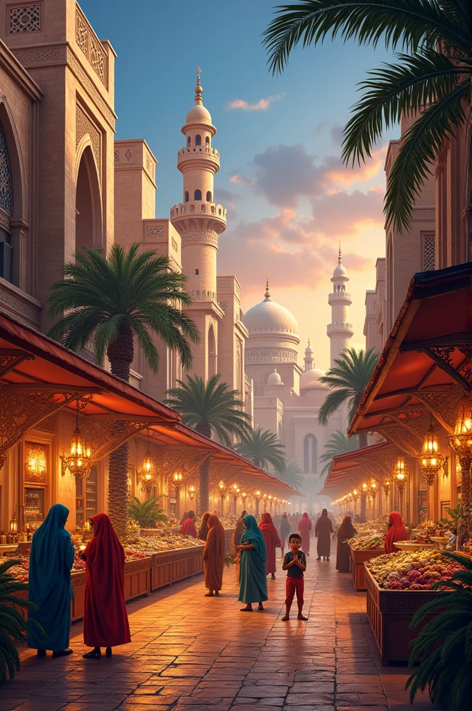 Agrabah city from Aladdin realistic 4k hd overview