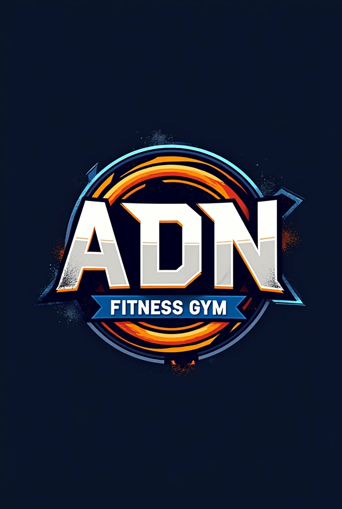 A logo for a gym that says "ADN Fitness Gym"